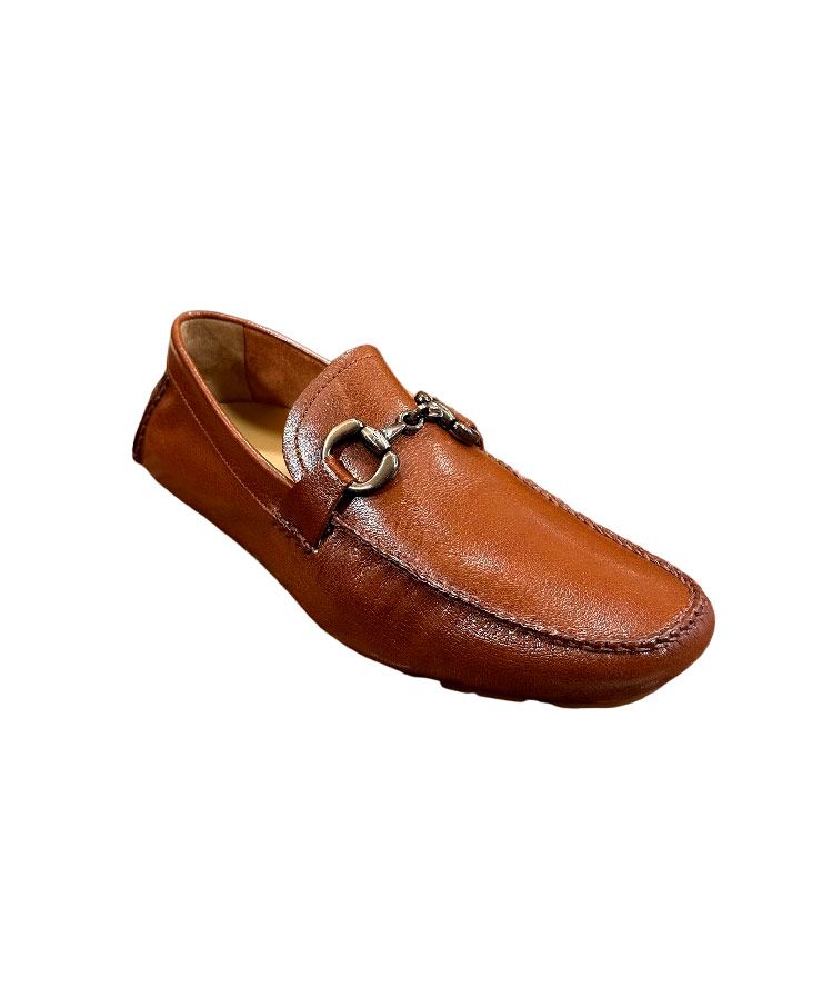 Mocasín Jean Pierre color café con hebilla