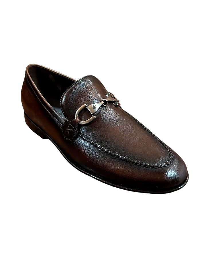 Mocasín Jean Pierre con hebilla café