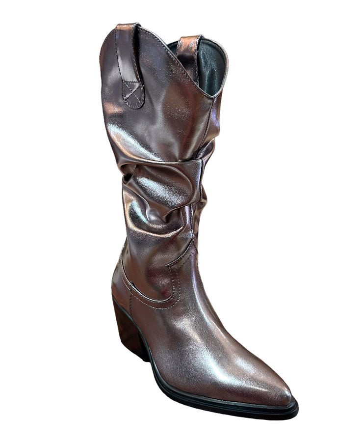Bota alta vaquera color plomo