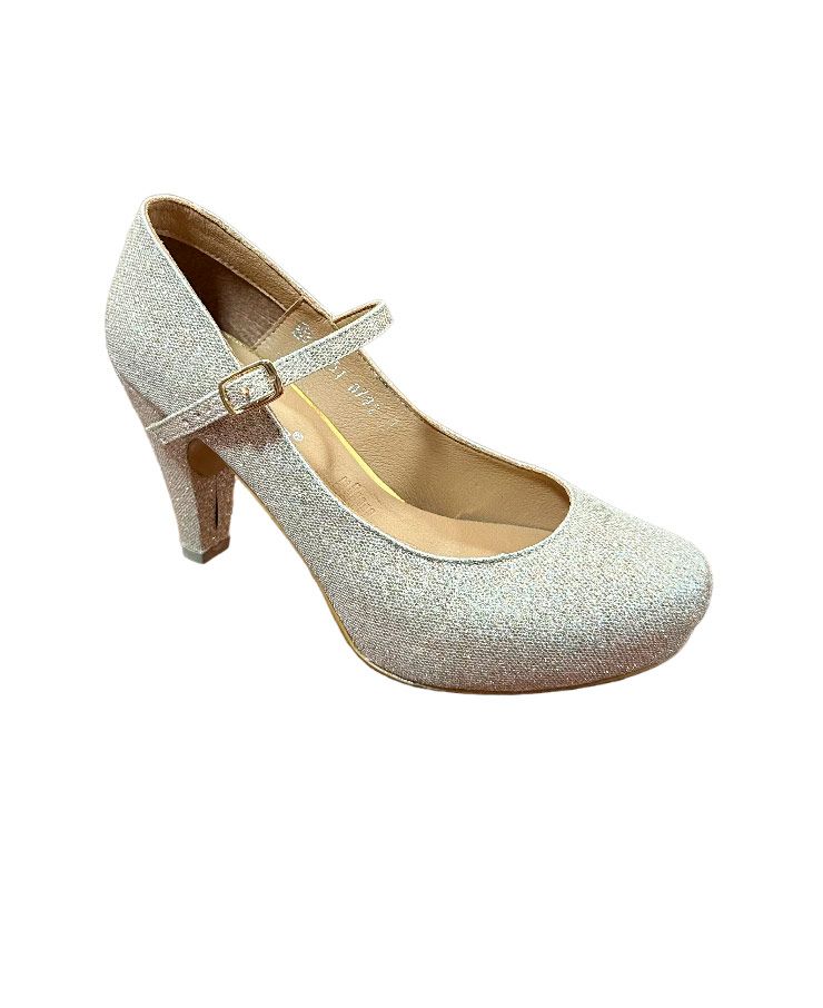 Tacón Ariane color oro con broche