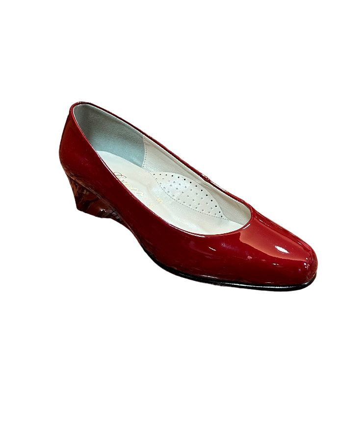 Tacón Greco color rojo charol