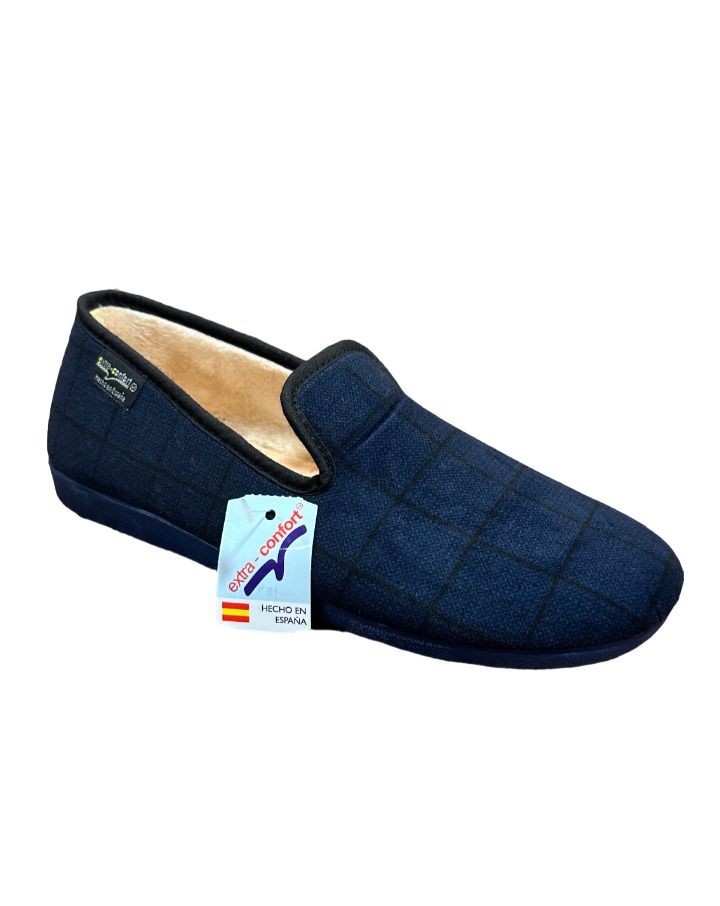 Pantufla cerrada color azul Peña Blanca