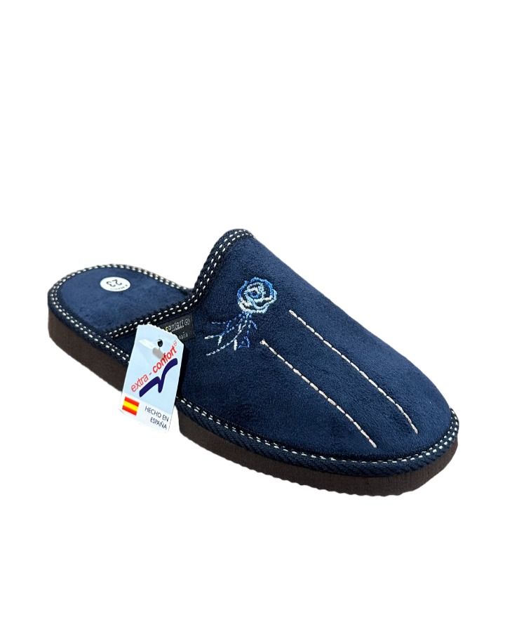 Pantufla abierta color azul Peña Blanca