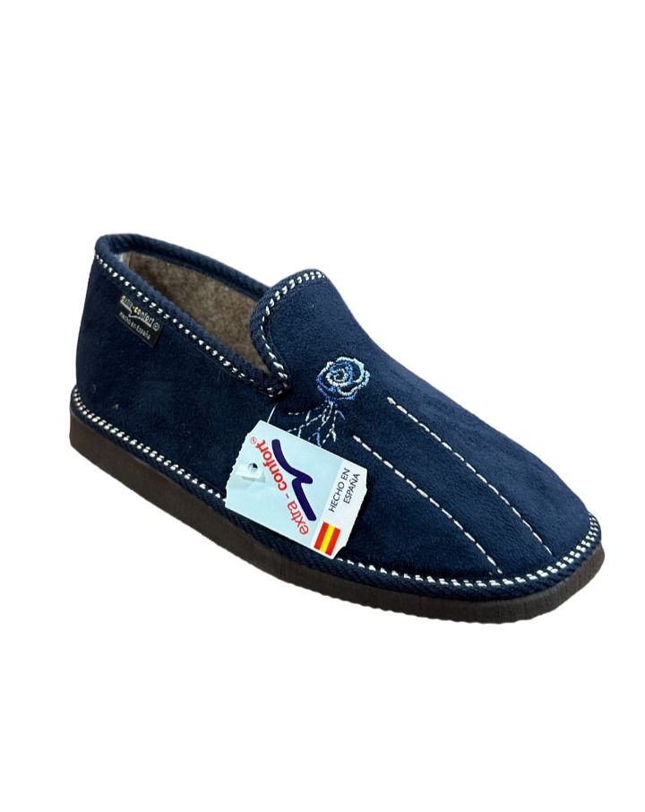 Pantufla cerrada color azul Peña Blanca