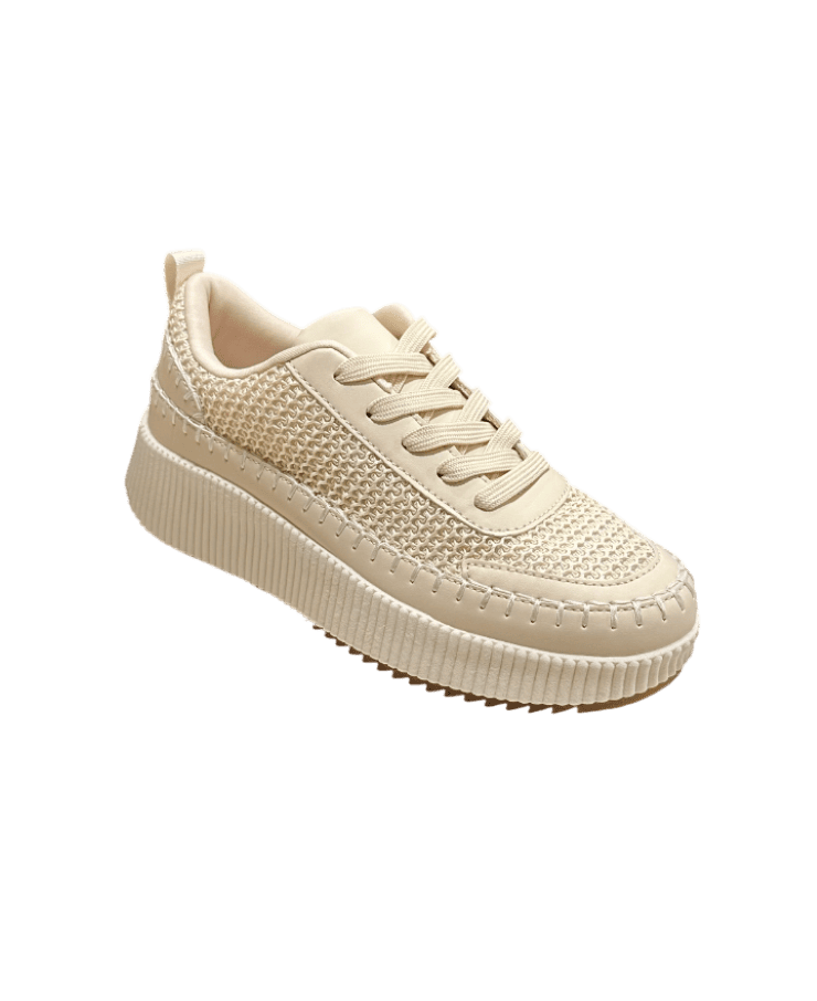 Tenis con suela alta La Sheelah color beige